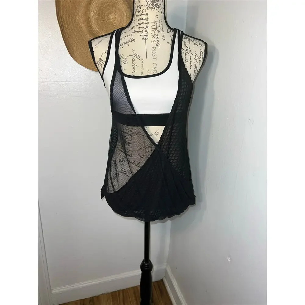 Lukka Lux Women's racer‎ back Bra Tank Built in 
Mesh Tank size small